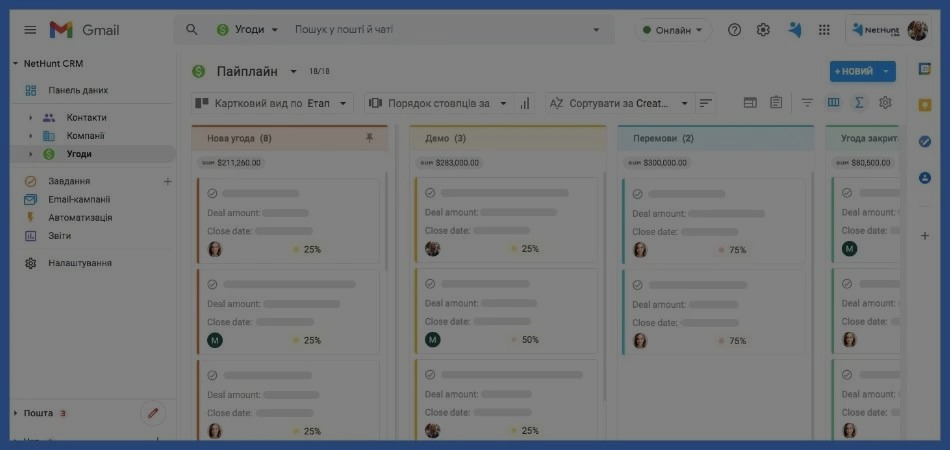 Сделки NetHunt CRM