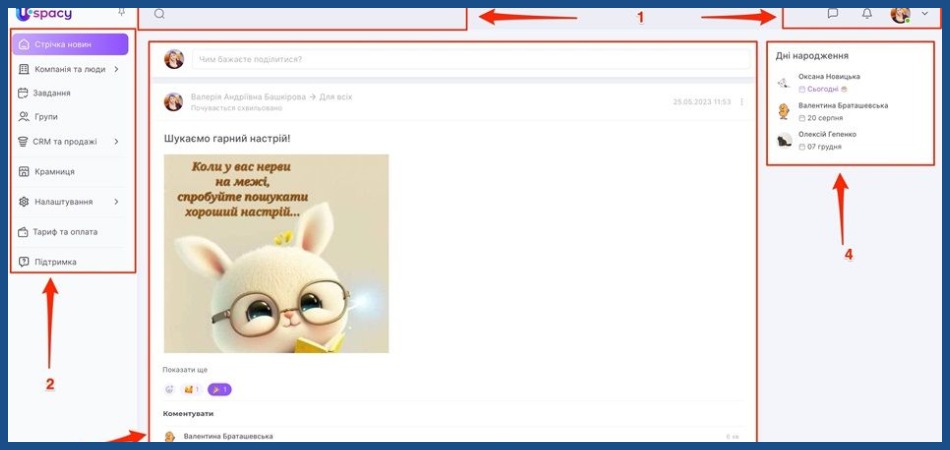 Uspacy CRM зручність контролю роботи